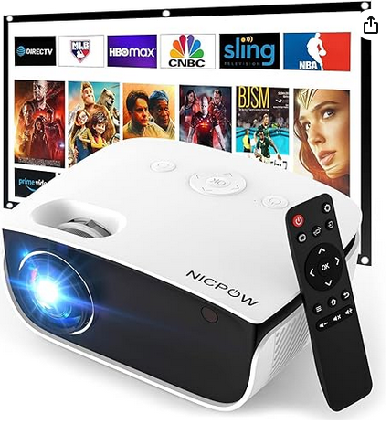 Outdoor Projector, Mini Projector for Home Theater, 1080P and 240